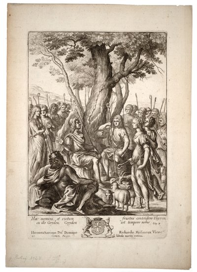 Meliboeus. State 3 by Wenceslaus Hollar